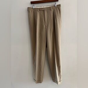 Canali Holt Renfrew Men’s Dress Pants 100% Wool Made in Italy Cuffed Leg 32x32